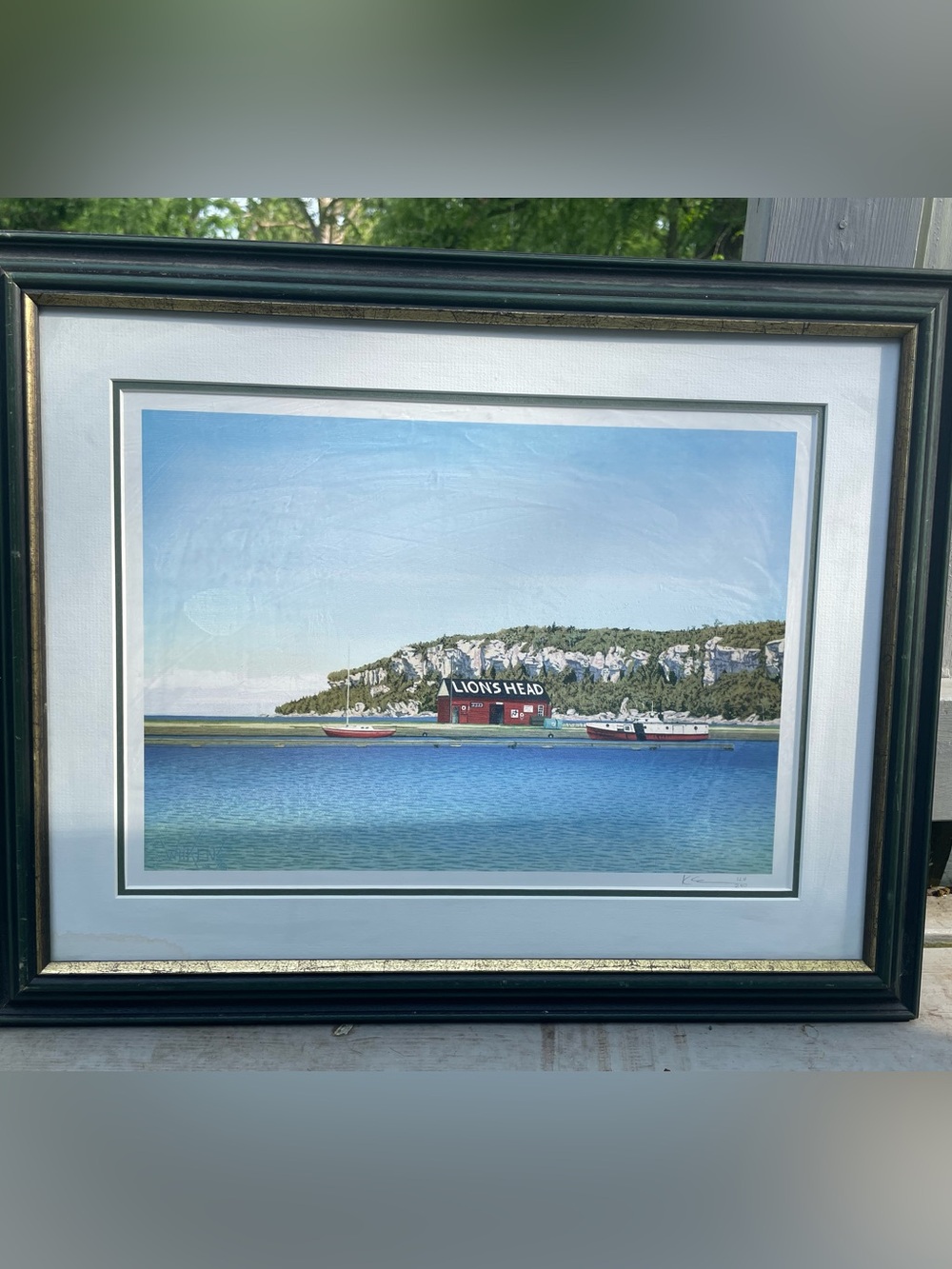 Framed Signed Numbered Lion’s Head Fish Shed Bruce Peninsula Ontario Kent Wilkes